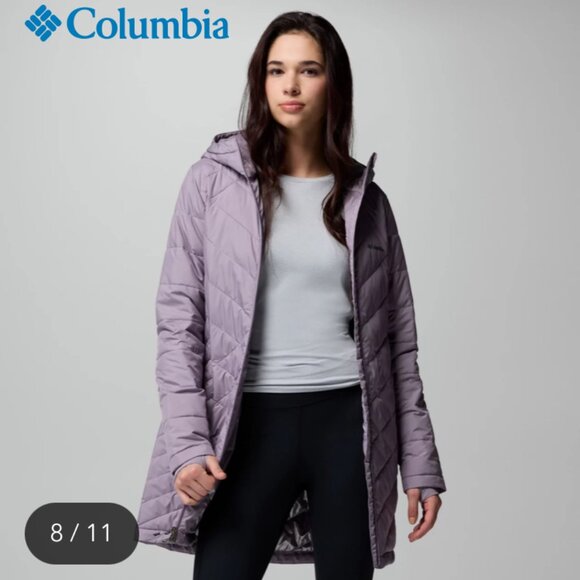 NWOT Columbia Heavenly Long Hooded Jacket in Purple - Picture 13 of 16